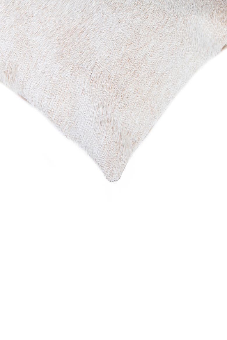 Torino Genuine Cowhide Pillow - Set of 2 - 12"x20" - Natural, Alternate, color, NATURAL