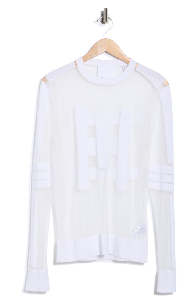 Helmut Lang Astro Sheer Mesh Sweater, Alternate, color, Optic White