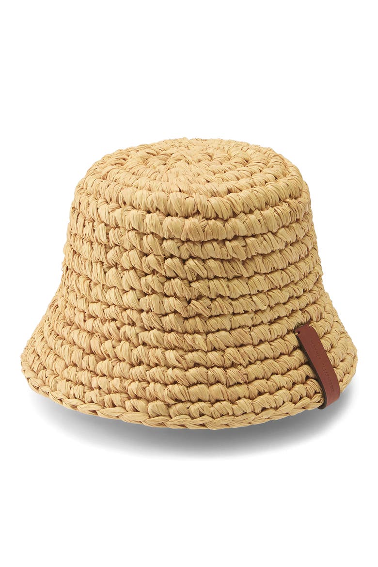 Anya Raffia Bucket Hat, Main, color, NATURAL