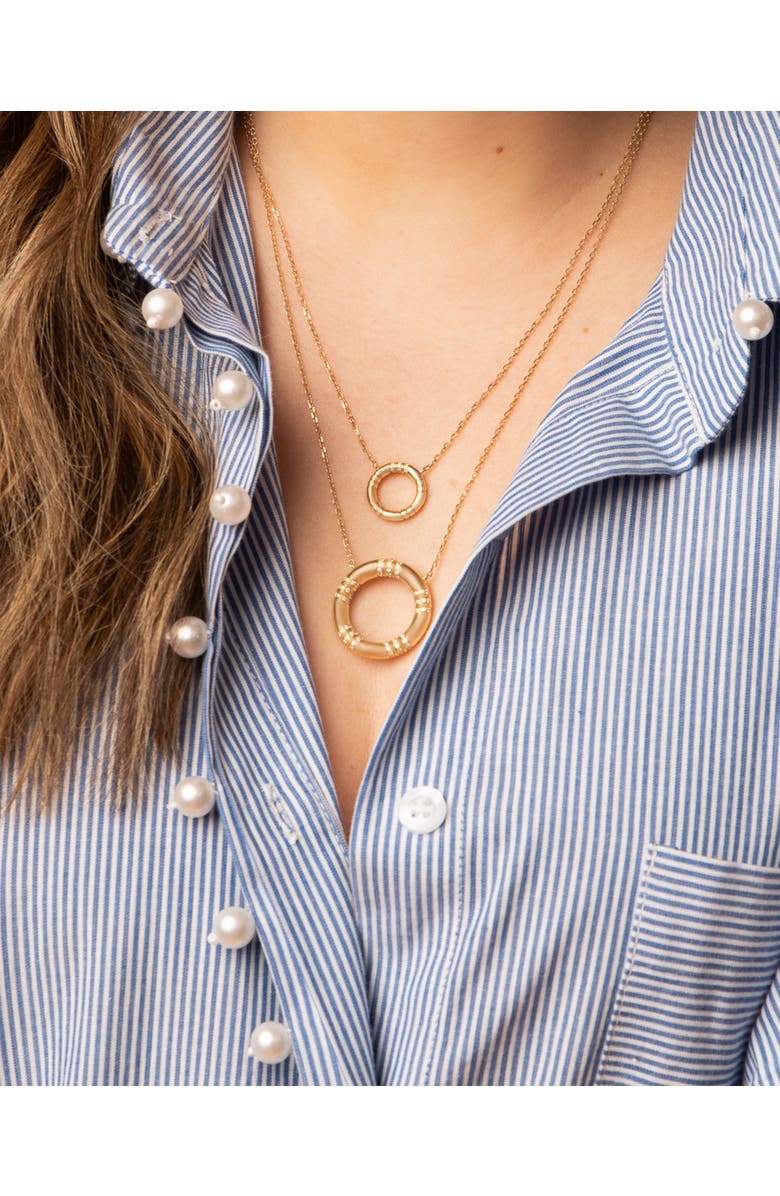 Campbell + Charlotte Crew Small Circle Pendant Necklace - Tsavorite & Diamond, Alternate, color, Diamond, Tsavorite- Gold