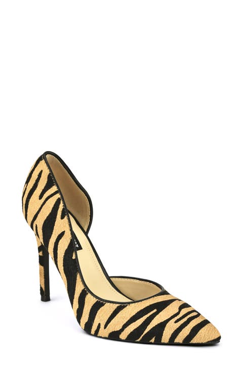 Folowe Genuine Calf Hair d'Orsay Pump