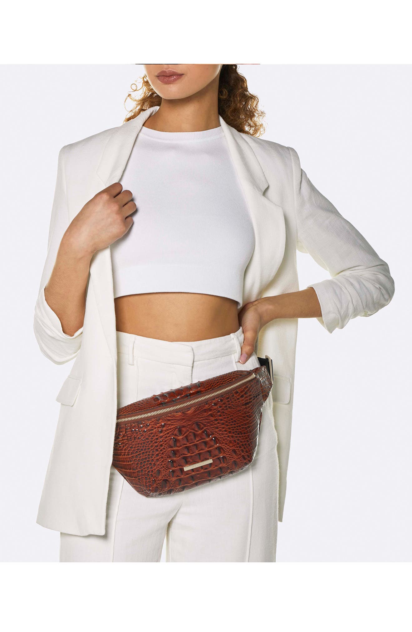 Harker Clear Leather Trim Belt Bag, Alternate, color, BLACK