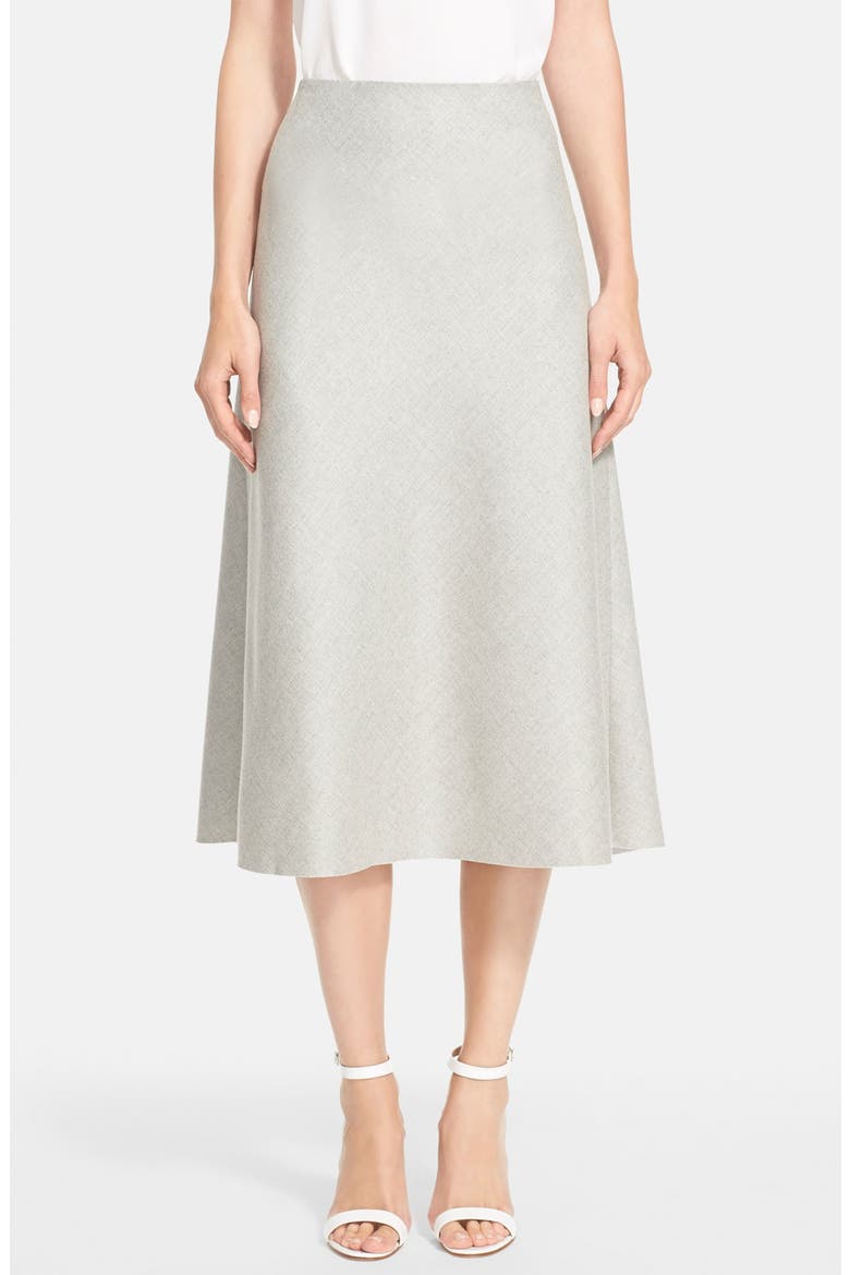'Jahneem' Flannel Skirt, Main, color, LIGHT GREY