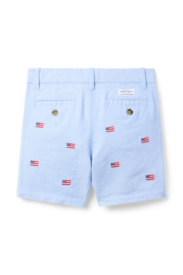 Embroidered Flag Short, Alternate, color, Blue