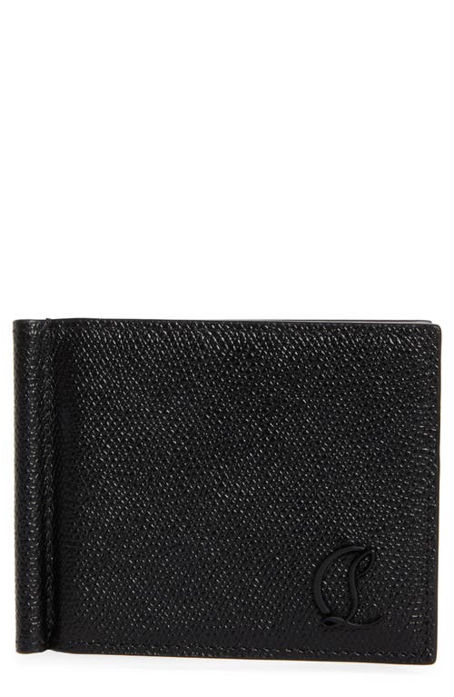 Christian Louboutin Mooncrest Calfskin Bifold Wallet With Money Clip In Black