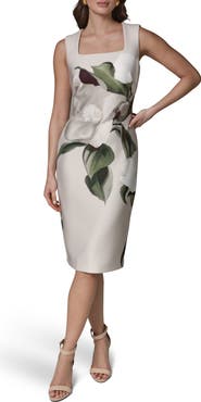 Donna Karan New York Floral Print Sheath Dress