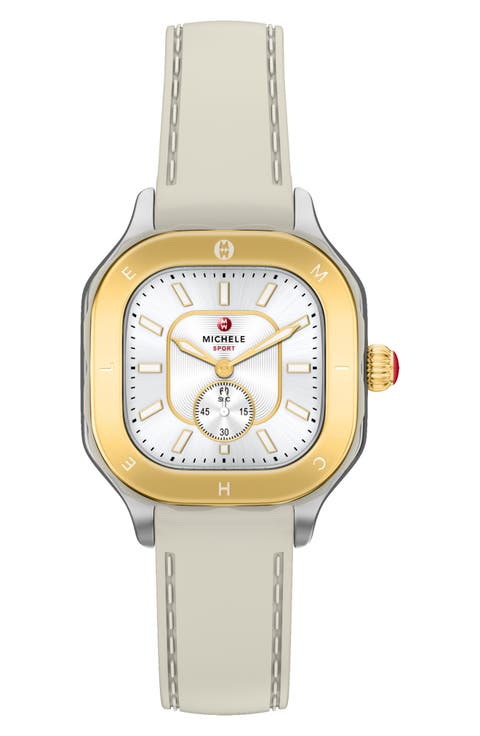 Meggie Sport Chalk Silicone Strap Watch, 33mm