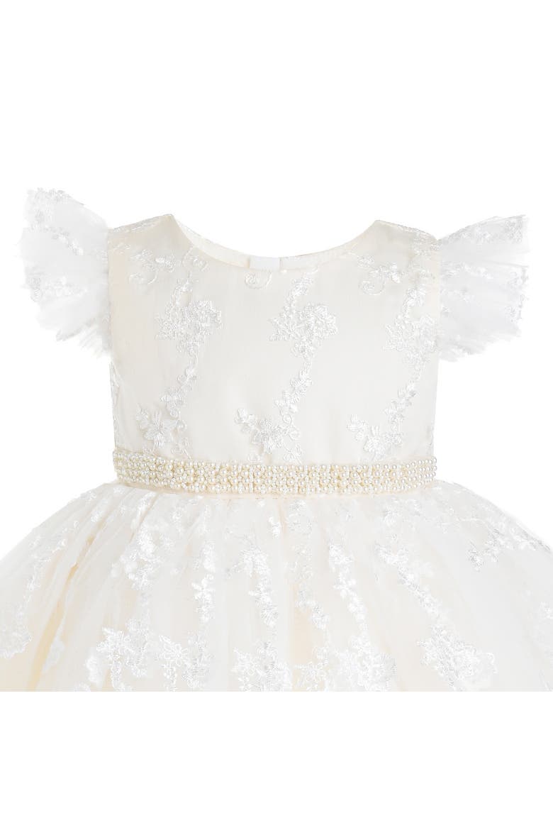 Anavelle Lace Pearl Dress, Alternate, color, Ivory