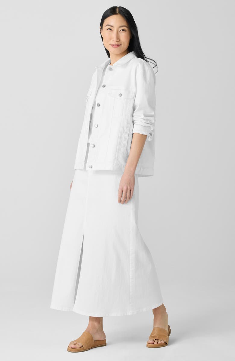 Eileen Fisher Denim Jacket, Alternate, color, White