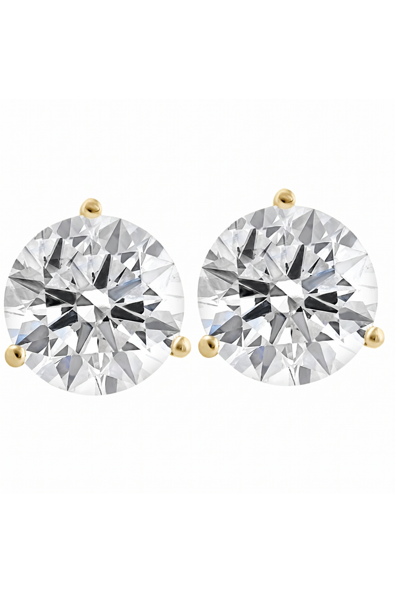 Certified 8 Ct tw 14k Gold Lab Grown Round-Cut Diamond Martini Studs, Main, color, 14k Yellow Gold