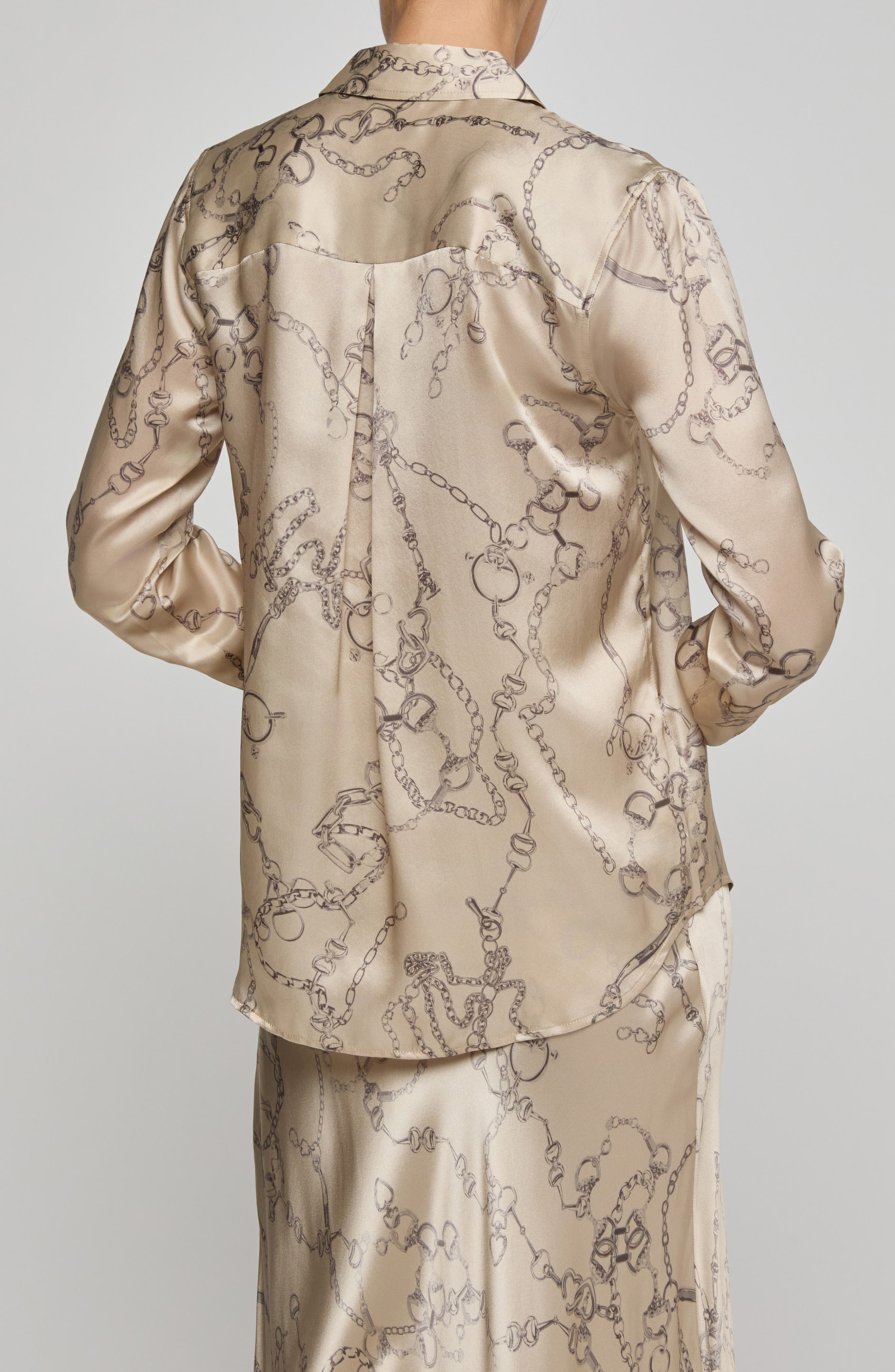 Tyler Long Sleeve Silk Button-Up Shirt - image 2