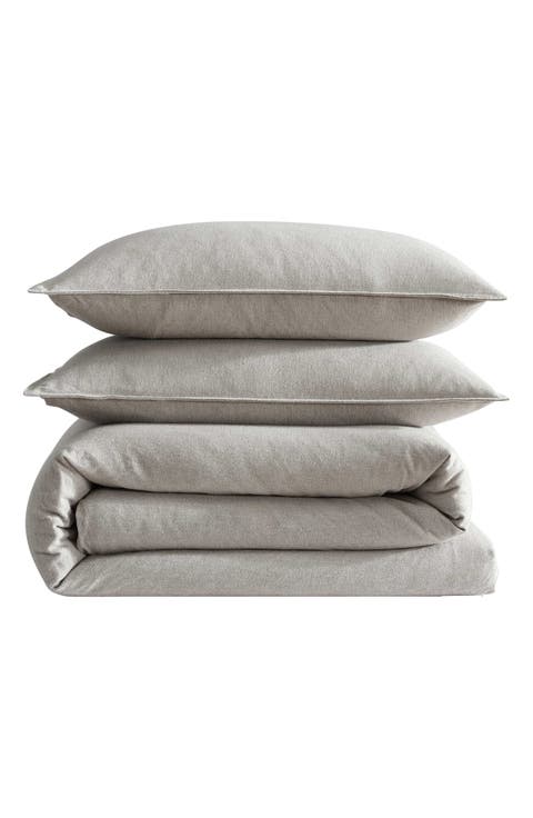 Mélange Flannel Comforter & Sham Set