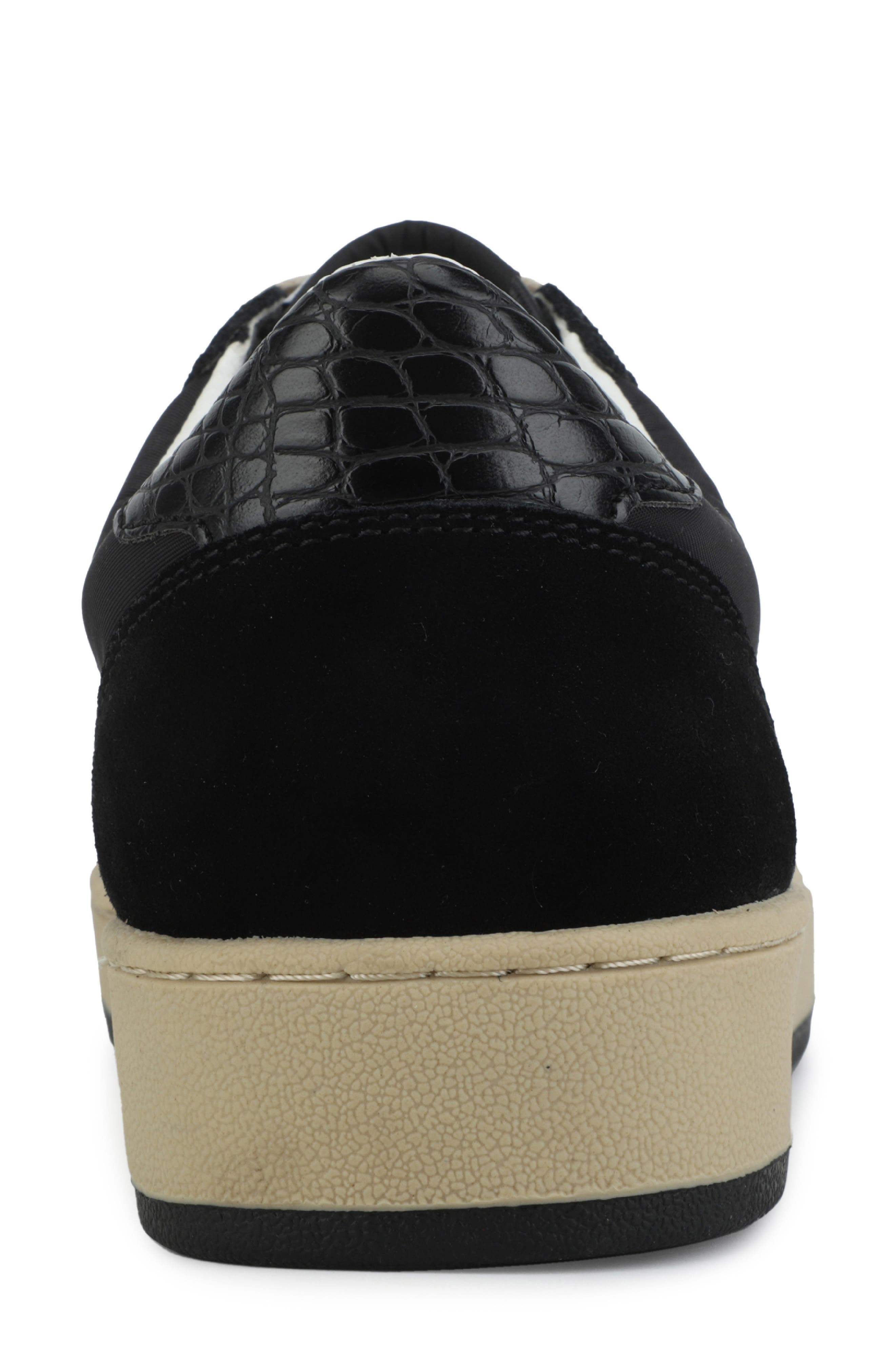 Vintage Havana Denisse Genuine Calf Hair Sneaker, Alternate, color, Black/ Black Croco