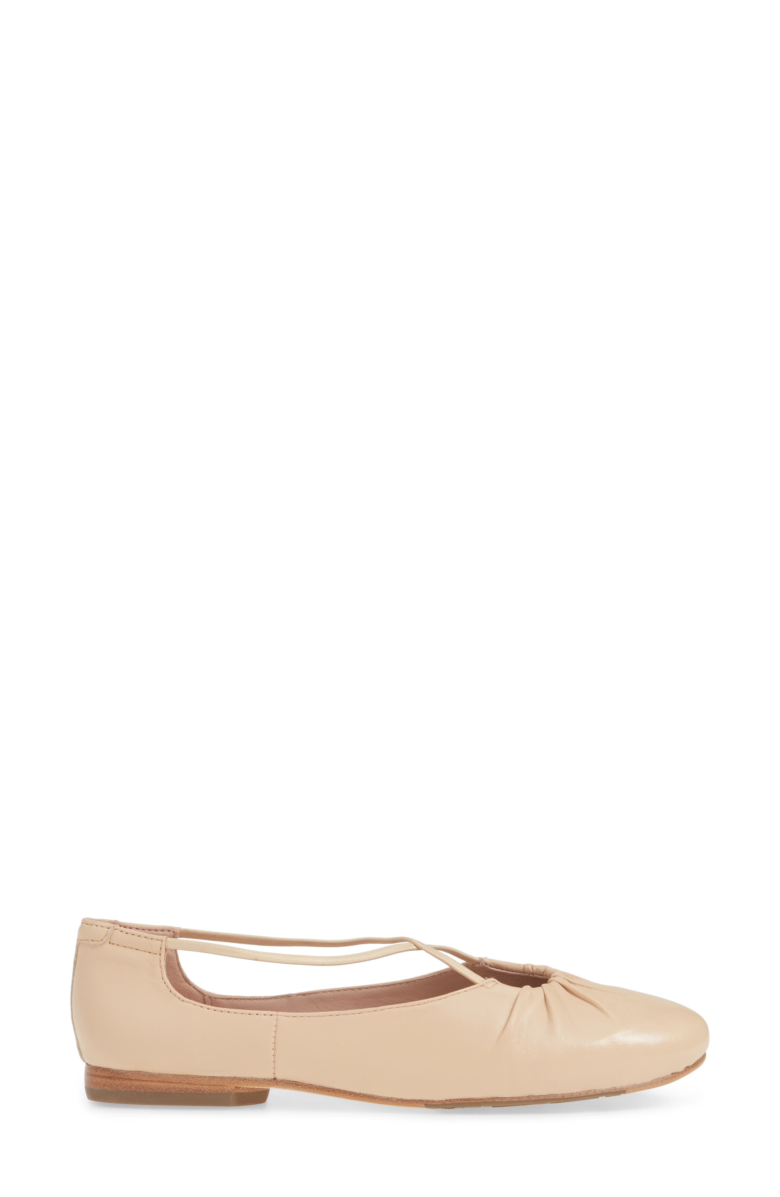 Taryn Rose Collection Alessandra Ballet Flat, Alternate, color, Bisque Leather