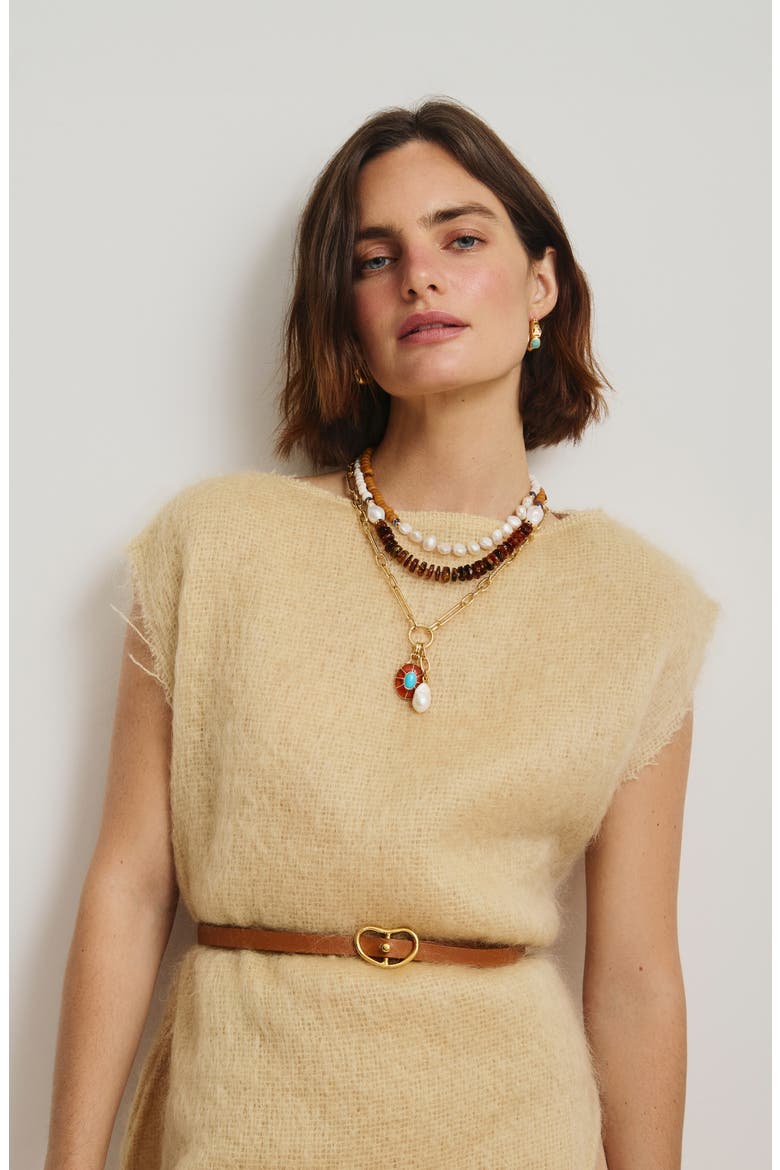 Cabana Necklace, Alternate, color, BROWN MULTI
