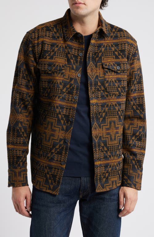 Pendleton La Pine Wool Overshirt in Harding Trail Slate 