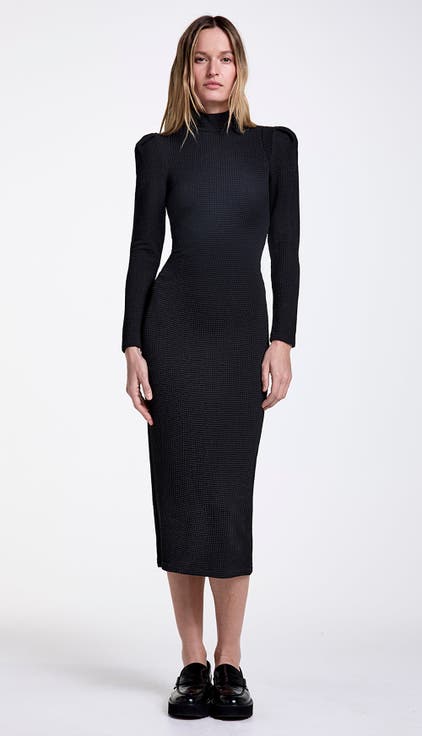 Box Pleat Knit Dress