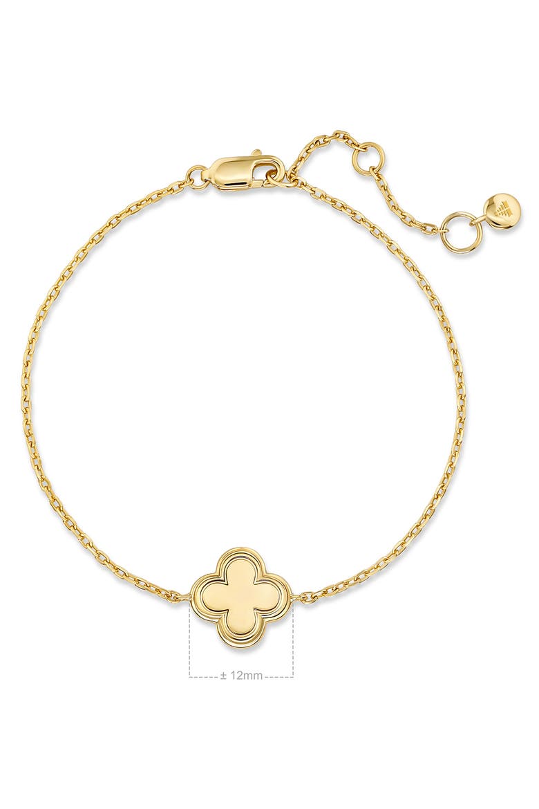 Quatrefoil Gold Plated Chain Bracelet, Alternate, color, GOLD