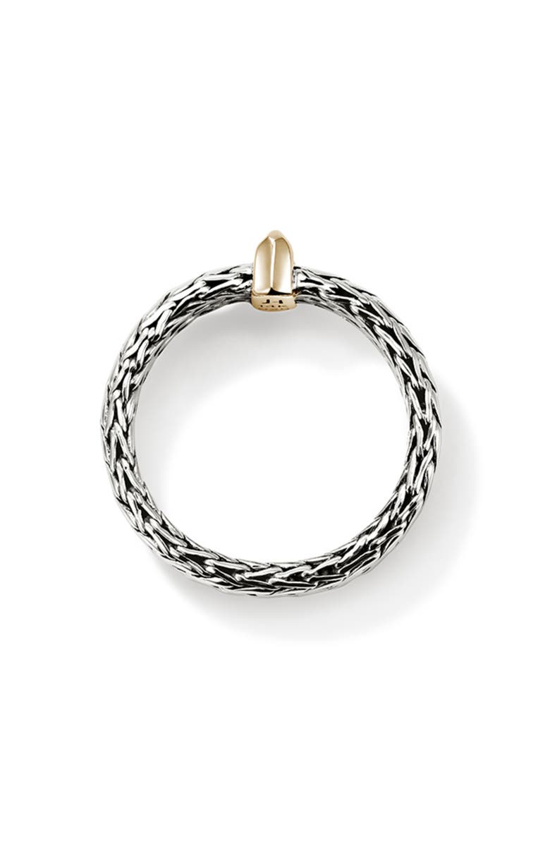 John Hardy Carved Chain Ring, Sterling Silver, Gold, Alternate, color, Silver