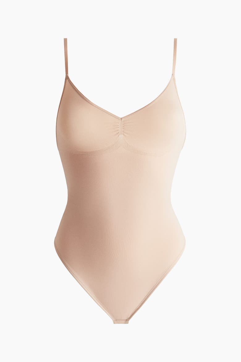 Firm Shape Sculpting Thong Body, Alternate, color, Light beige