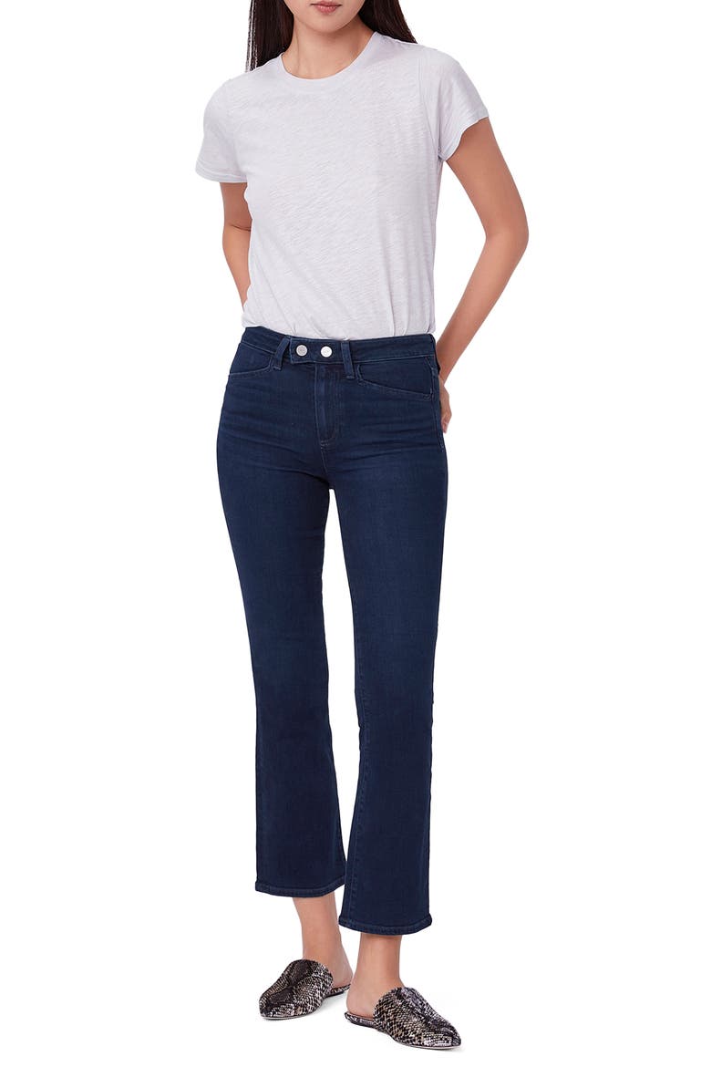 Claudine Double Button High Waist Ankle Flare Jeans, Alternate, color, CARDEN
