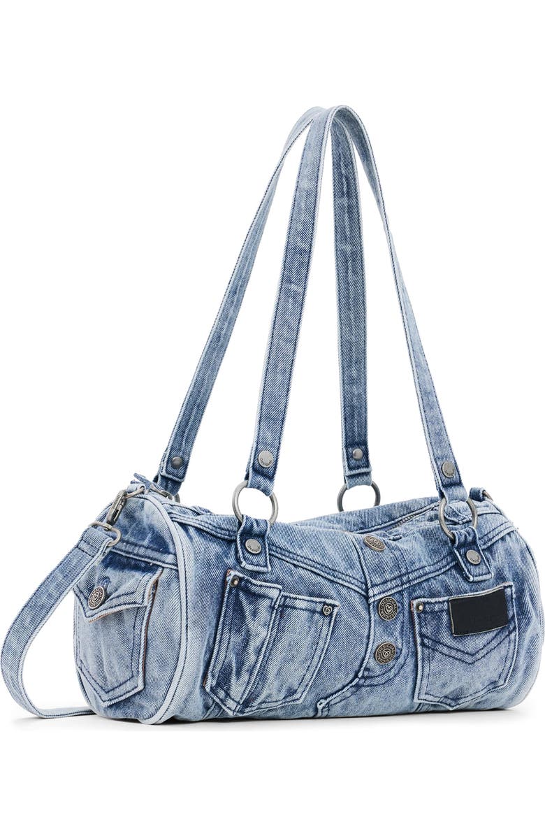 Desigual Denim Pockets East/West Bag, Alternate, color, Light Blue