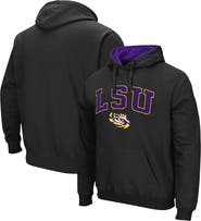 COLOSSEUM Men's Colosseum Black LSU Tigers Arch & Logo 3.0 Pullover Hoodie