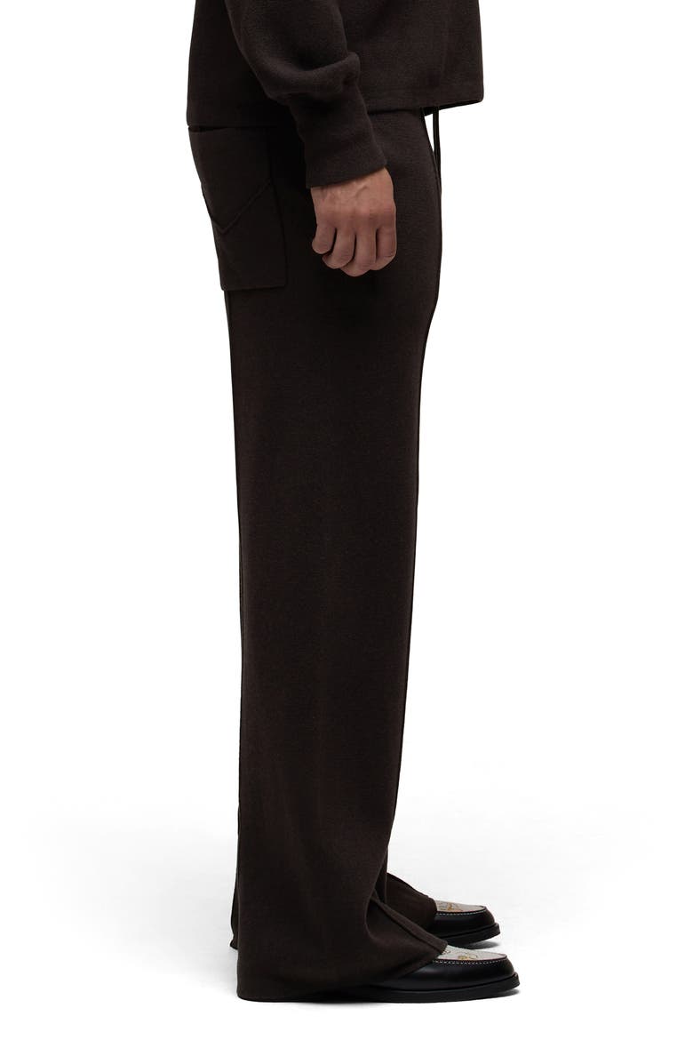 Foldout Cotton & Cashmere Pants, Alternate, color, MOTOR