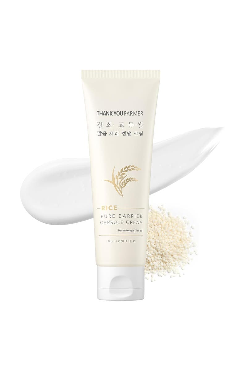 THANK YOU FARMER Rice Pure Barrier Capsule Cream, Alternate, color, White