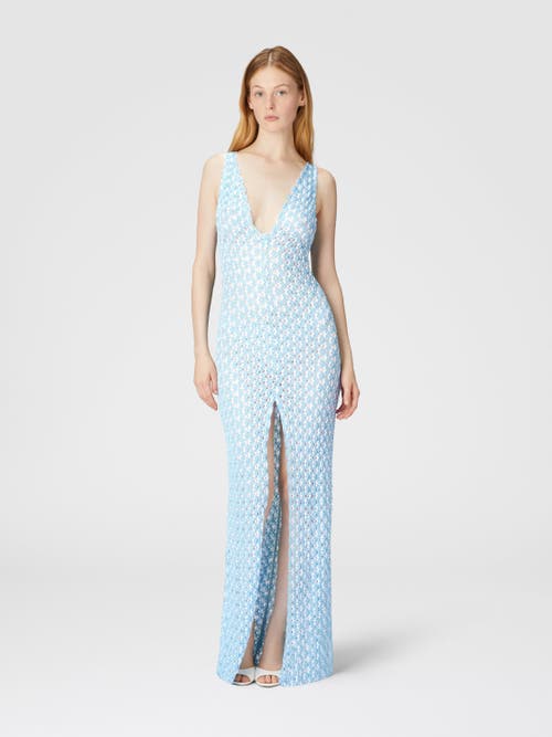 Missoni Long Cover-up With Open Back In Light Blue