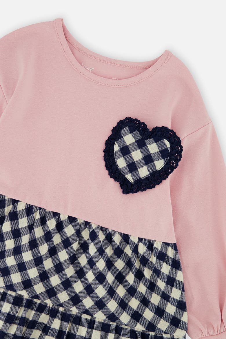 Cozy Hearts Charming Soft Tunic and Leggings Set, Alternate, color, Pale Dusty Pink and Navy