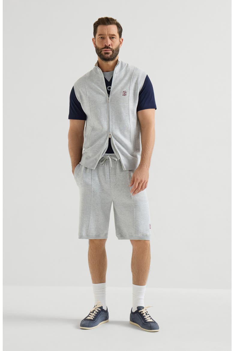Double knit vest, Alternate, color, Pebble