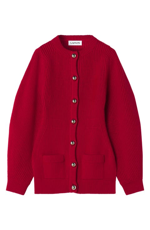 Wool Ribbed Cardigan