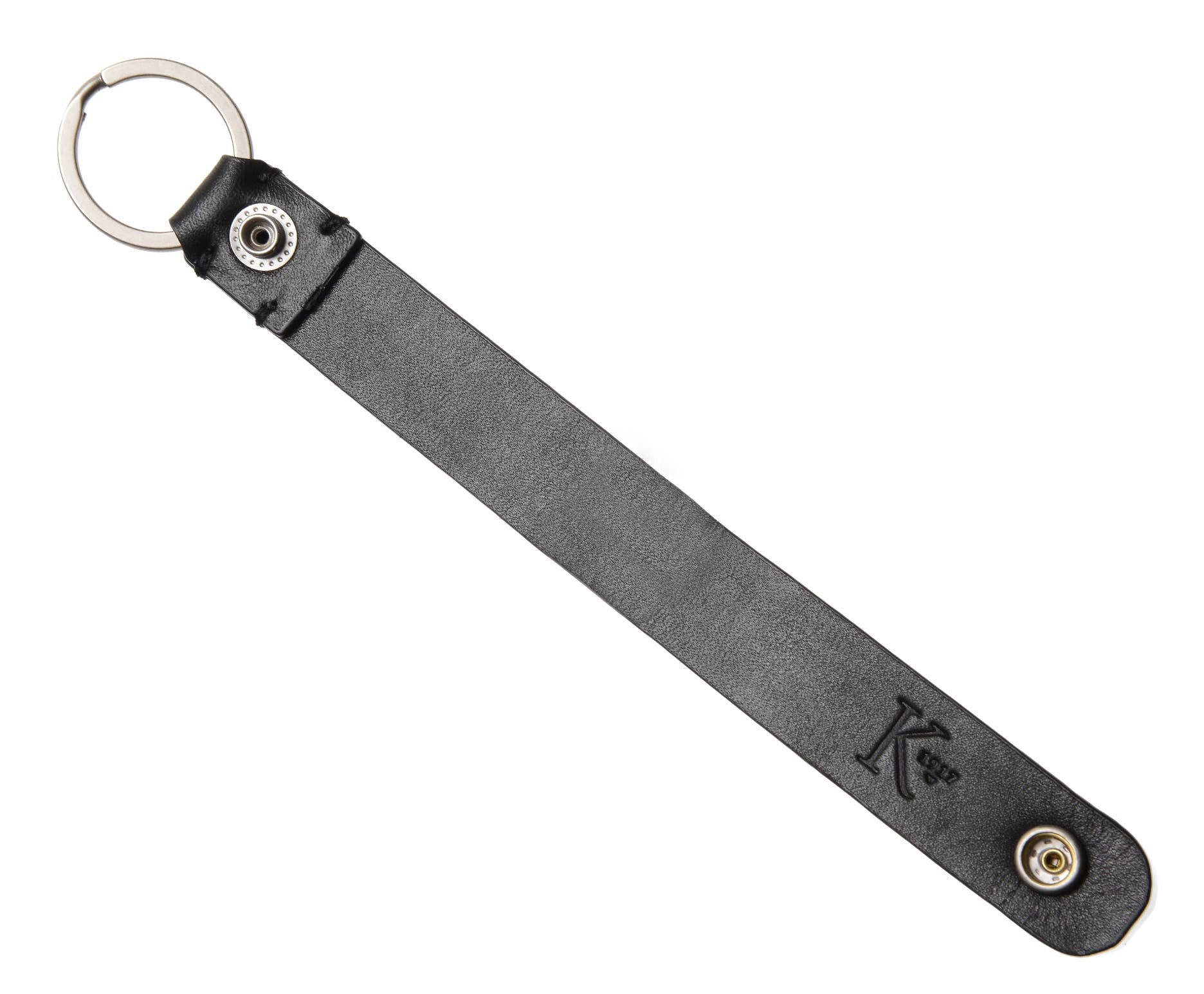 Arthur Leather Key Chain, Alternate, color, Black