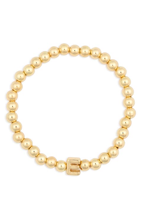 Pisa Initial Beaded Stretch Bracelet