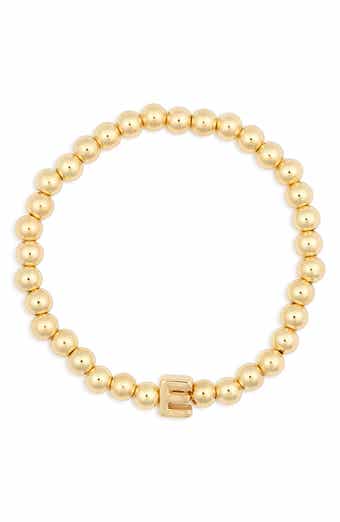 BaubleBar Pisa Initial Beaded Stretch Bracelet