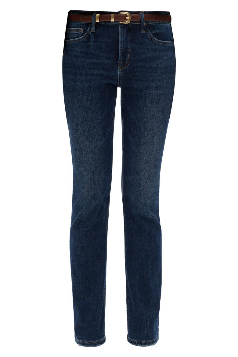 Mid Rise Slim Straight Leg Jeans, Alternate, color, DARK BLUE