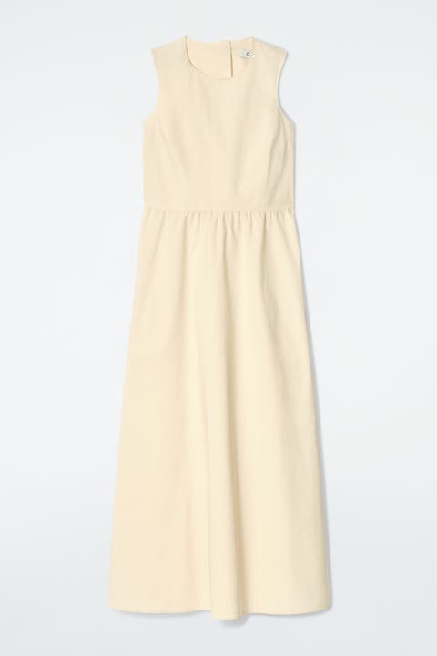 Open-Back Cotton Maxi Dress