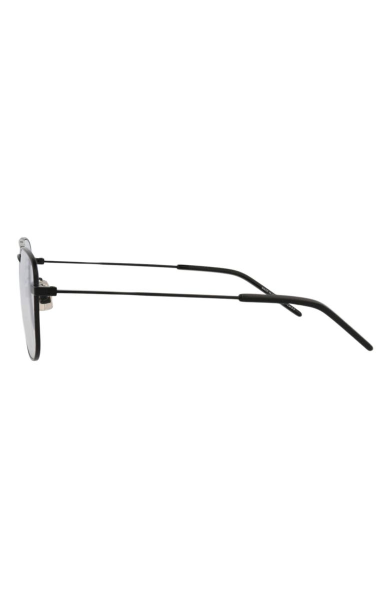 Saint Laurent 53mm Navigator Optical Frames, Alternate, color, Black Black Transparent