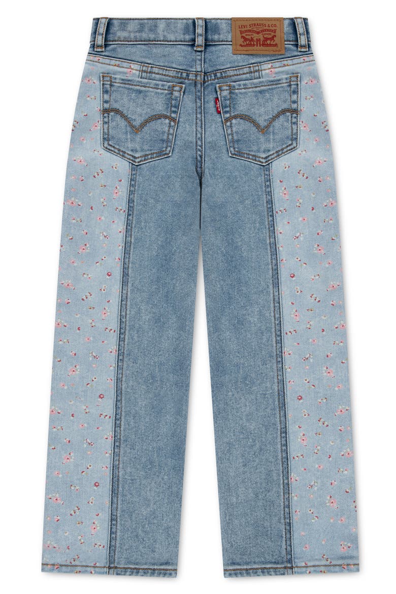 Kids' Colorblock Wide Leg Jeans, Alternate, color, BE COOL