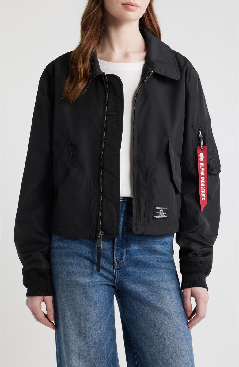 Alpha Industries CWU 36/P Relaxed Flight Jacket, Main, color, Black