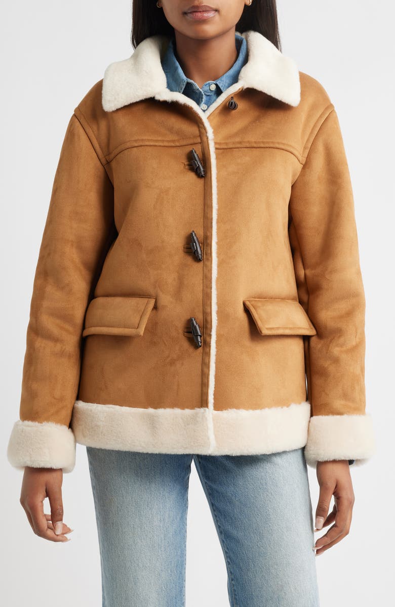 Sam Edelman Faux Shearling Coat, Main, color,