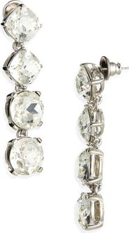 Oscar de la Renta Gallery Crystal Drop Earrings