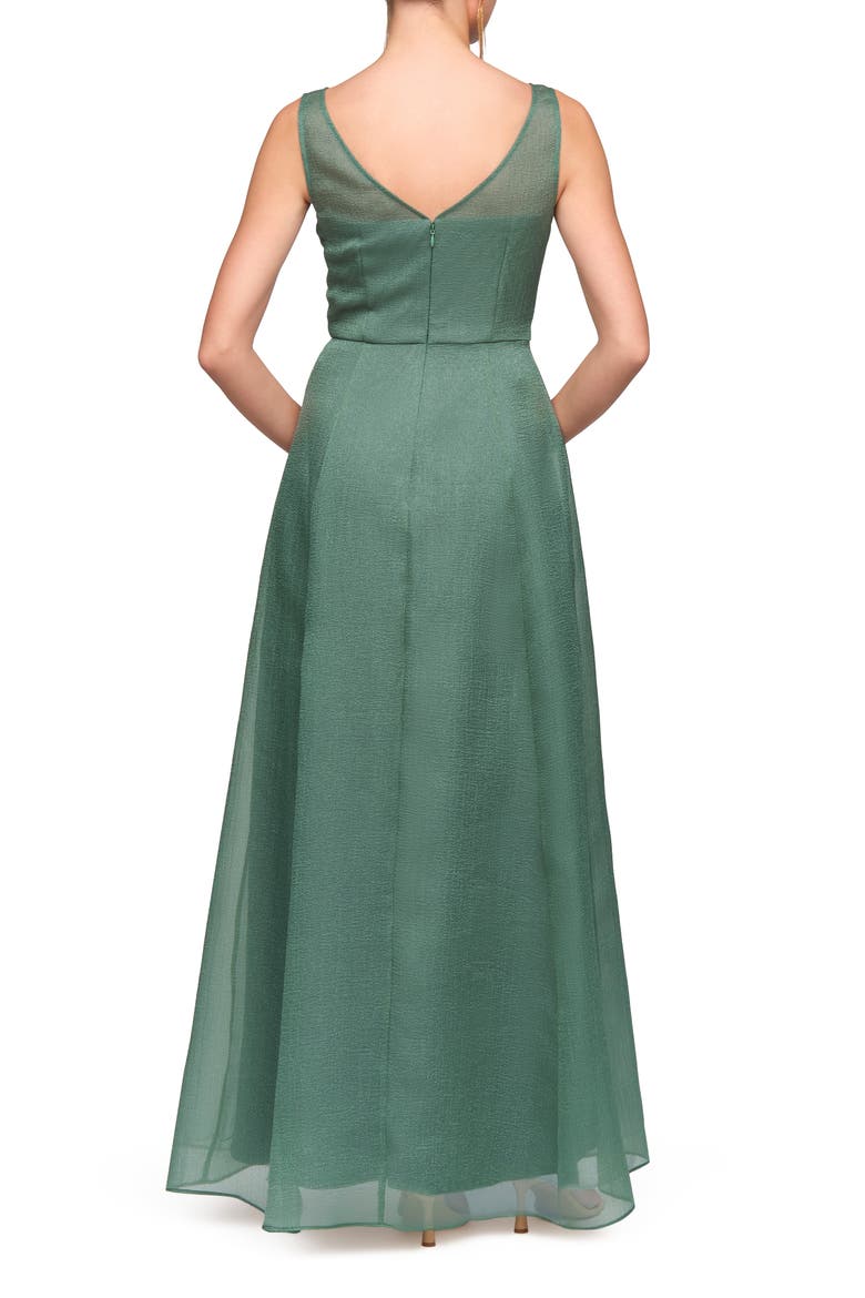 Carey Organza Gown, Alternate, color, MALLARD