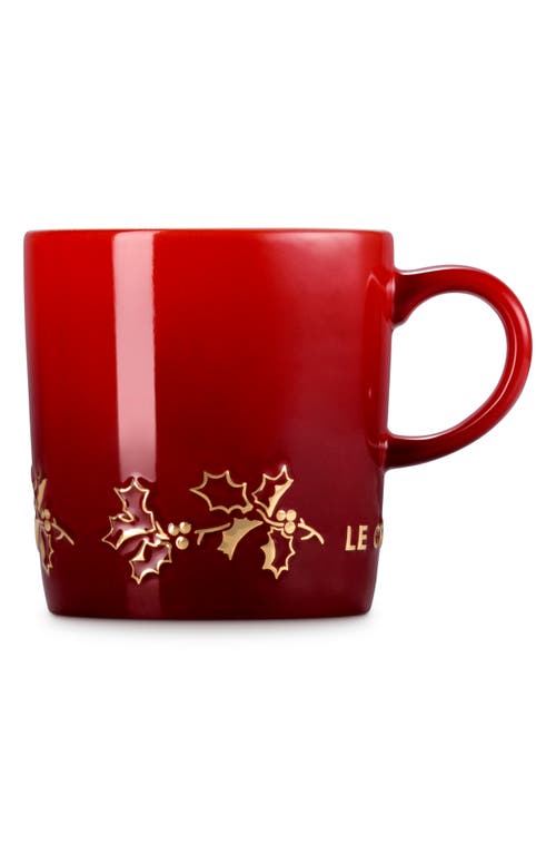 Le Creuset Holly Collection Mug In Red