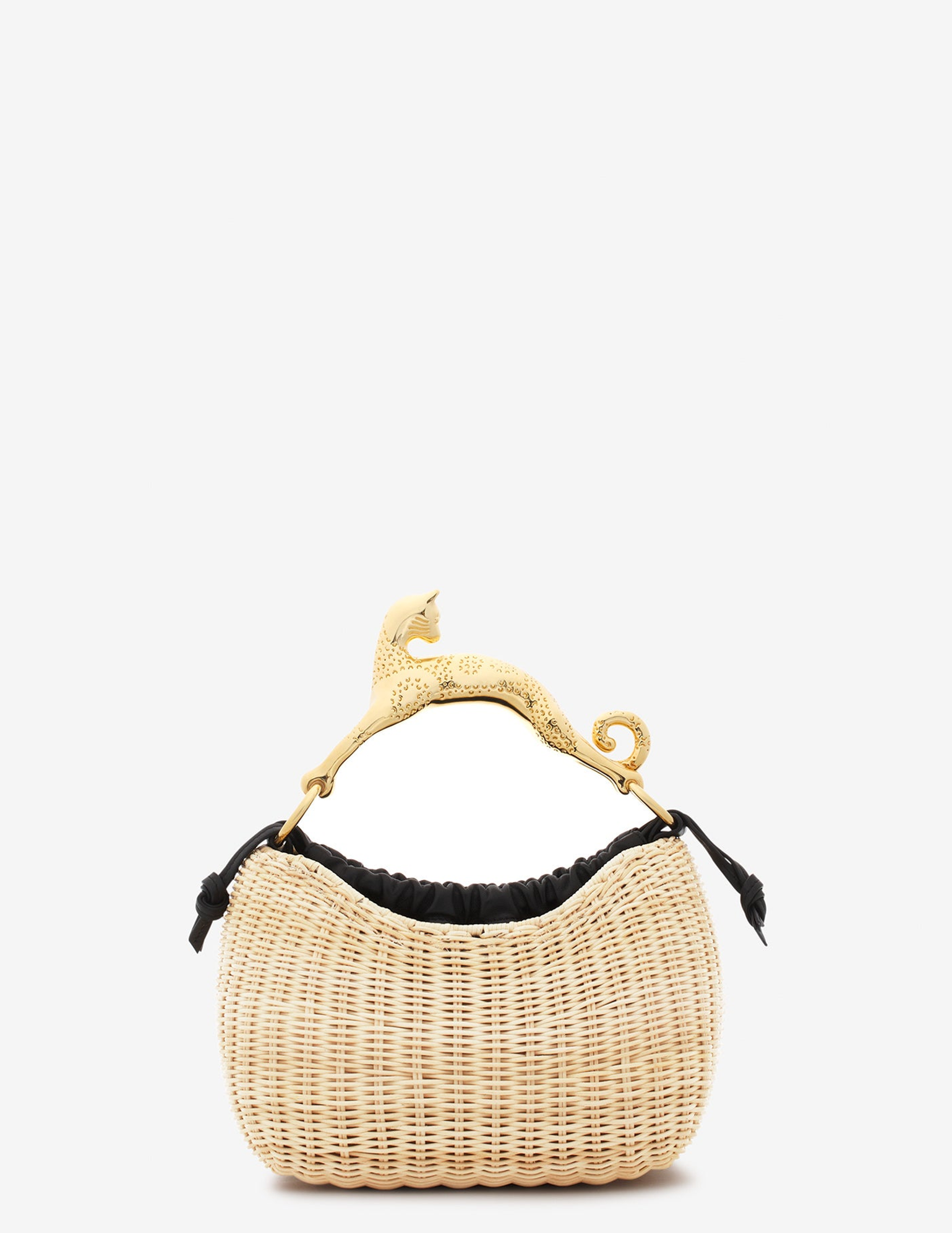 Lanvin Wicker Hobo Cat Bag Sm, Main, color, 