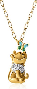 Disney Winnie the Pooh Gold-Plated Butterfly Chain, 18''