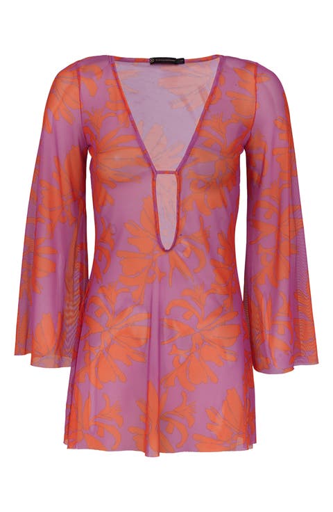 Lidi Long Sleeve Cover-Up Minidress