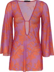 ViX Paula Hermanny Lidi Long Sleeve Cover-Up Minidress