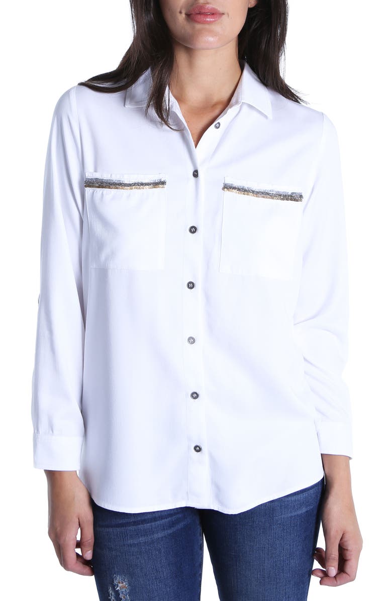 KUT from the Kloth Danny Sequin Pocket Shirt, Main, color, 